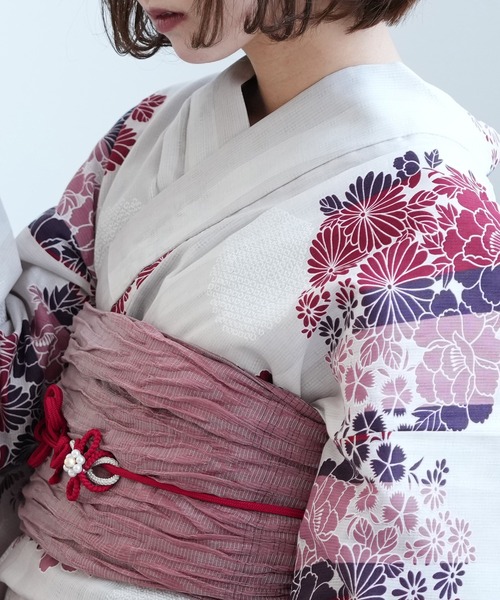 utatane（ウタタネ）の「選べる浴衣3点セット ニコアンティークオリジナル 国内染色（浴衣・レディース・ブラック系2/ネイビー系2/ホワイト系1/ブラック系1/グレー系1/ネイビー系1/パープル系1/ブルー系1/ブラック系3/レッド系1/レッド系2/レッド系3/ホワイト系2/ブルー系2/パープル系2・FREE）」の18枚目の写真