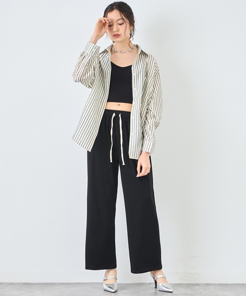 ANAP（アナップ）の「ラメストライプシャツ（シャツ/ブラウス・レディース・ブラック/ブルー/ピンク・FREE）」の7枚目の写真