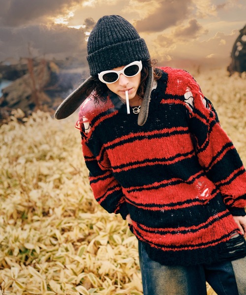 glamb（グラム）の「Flight Knit Cap / フライトニットキャップ（キャップ・メンズ・ブラック/ブラウン/グレー・FREE）」の15枚目の写真