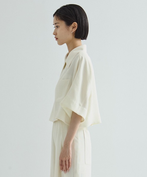 STUDIOUS/ステュディオス】Half Sleeve Mesh Shirt/ハーフ