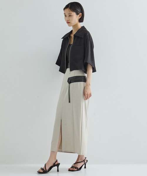 STUDIOUS（ステュディオス）の「【STUDIOUS/ステュディオス】Half Sleeve Mesh Shirt/ハーフスリーブメッシュシャツ（シャツ/ブラウス・レディース・アイボリー/ブラック・FREE）」の17枚目の写真