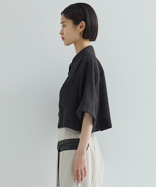 トップス SINSS sinss Half sleeve mesh knit shirt MIDSUMMER KNIT TEE – Shinzone
