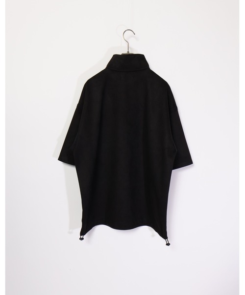 ATELANE(アテレーン)の「ATELANE/ライトスエードポンチ ハーフZIP(Tシャツ/カットソー・メンズ・ブラック/グレー/アイボリー・LARGE/MEDIUM/X-LARGE)」の5枚目の写真