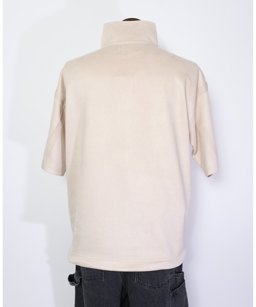 ATELANE(アテレーン)の「ATELANE/ライトスエードポンチ ハーフZIP(Tシャツ/カットソー・メンズ・ブラック/グレー/アイボリー・LARGE/MEDIUM/X-LARGE)」の13枚目の写真
