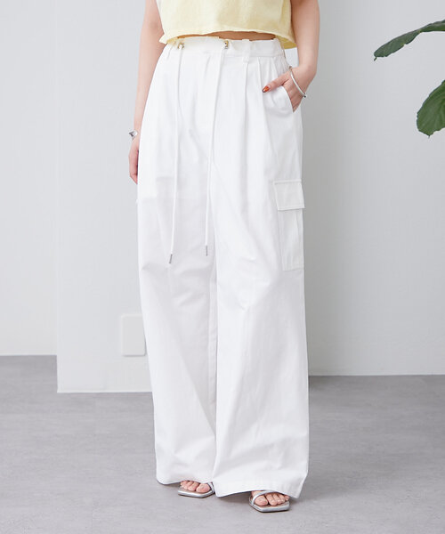 mystic(ミスティック)の「ドロストカーゴパンツ(カーゴパンツ・レディース・ブラック/オフホワイト/ベージュ・0/1/2)」の4枚目の写真