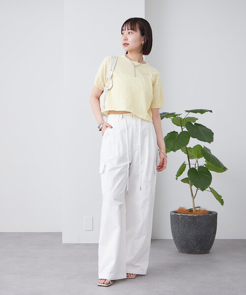 mystic(ミスティック)の「ドロストカーゴパンツ(カーゴパンツ・レディース・ブラック/オフホワイト/ベージュ・0/1/2)」の9枚目の写真