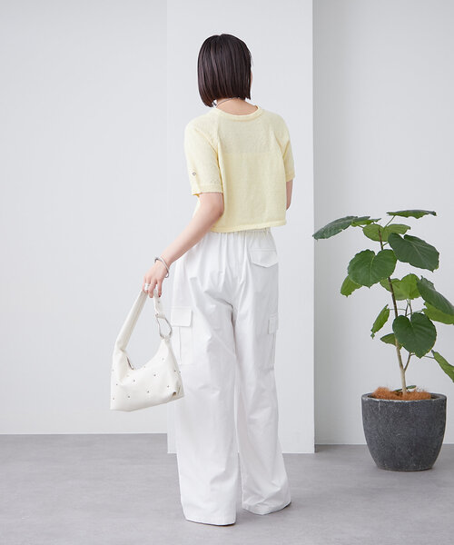 mystic(ミスティック)の「ドロストカーゴパンツ(カーゴパンツ・レディース・ブラック/オフホワイト/ベージュ・0/1/2)」の10枚目の写真