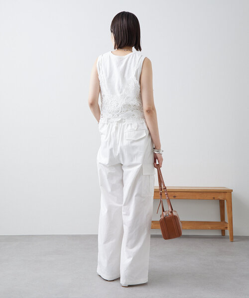 mystic(ミスティック)の「ドロストカーゴパンツ(カーゴパンツ・レディース・ブラック/オフホワイト/ベージュ・0/1/2)」の13枚目の写真