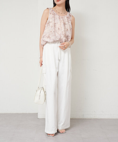 mystic(ミスティック)の「ドロストカーゴパンツ(カーゴパンツ・レディース・ブラック/オフホワイト/ベージュ・0/1/2)」の18枚目の写真