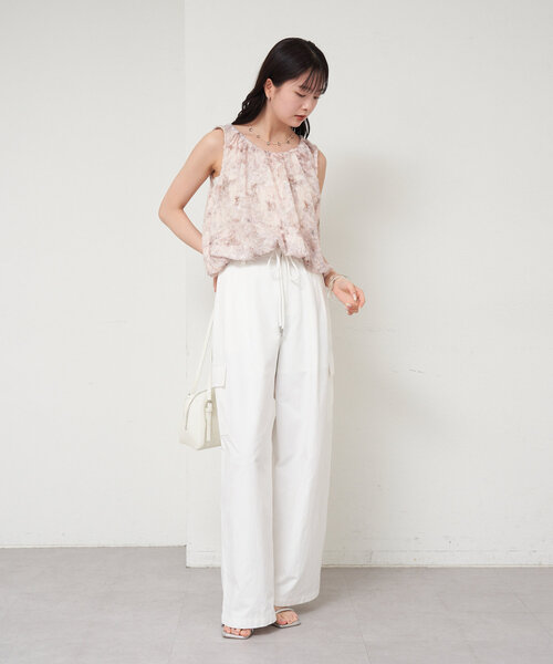 mystic(ミスティック)の「ドロストカーゴパンツ(カーゴパンツ・レディース・ブラック/オフホワイト/ベージュ・0/1/2)」の19枚目の写真