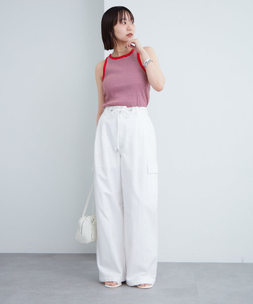 mystic(ミスティック)の「ドロストカーゴパンツ(カーゴパンツ・レディース・ブラック/オフホワイト/ベージュ・0/1/2)」の22枚目の写真