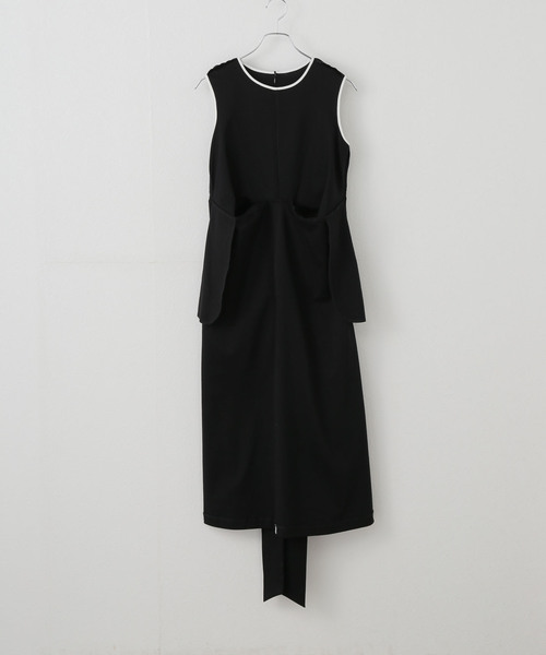 ラトータリテ　ワンピース　黒　ビット　ベルト　36　新品　未使用　日本製 バイカラーパイピングワンピース◇（ワンピース）｜La TOTALITE