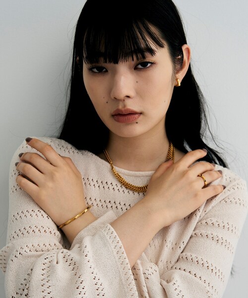 COCOSHNIK ONKITSCH(ココシュニックオンキッチュ)の「シルバー スクリューリング GP(リング・レディース・ゴールド・10/12/14)」の4枚目の写真