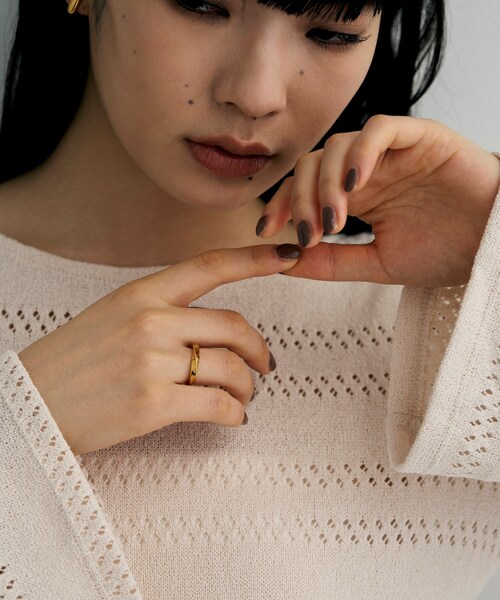 COCOSHNIK ONKITSCH(ココシュニックオンキッチュ)の「シルバー スクリューリング GP(リング・レディース・ゴールド・10/12/14)」の5枚目の写真