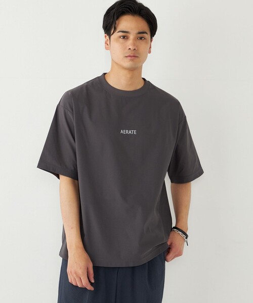 リミフゥ 19SS メッシュコンビネーションオーバーサイズドTシャツ セール】SHIPS Colors:〈UVカット・接触冷感・吸水速乾〉ハイスペック