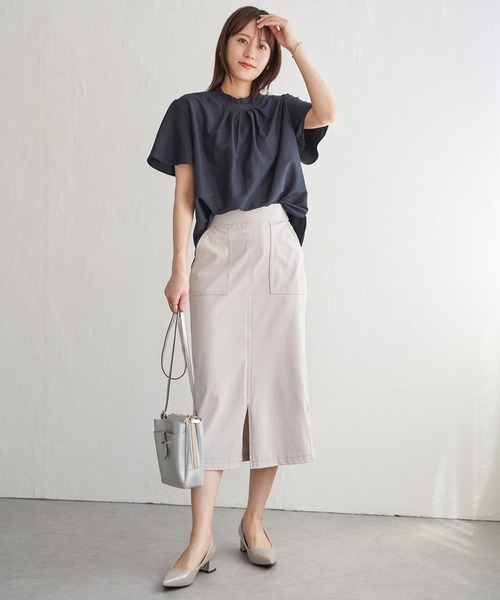 ikka（イッカ）の「GOKU楽冷感タイトスカート（スカート・レディース・ブラック/ネイビー/ダークベージュ・M/L/S）」の17枚目の写真