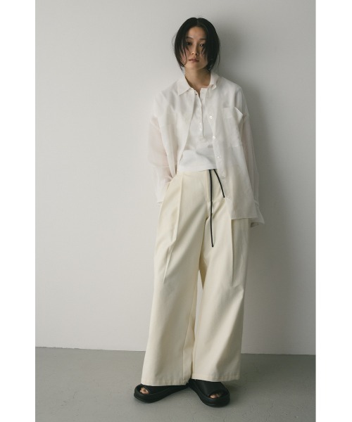 STYLEMIXER（スタイルミキサー）の「ルーズポケットシアーシャツ　春服/夏服（シャツ/ブラウス・レディース・アイボリー/ブラウン/ブルー/オレンジ・FREE）」の6枚目の写真