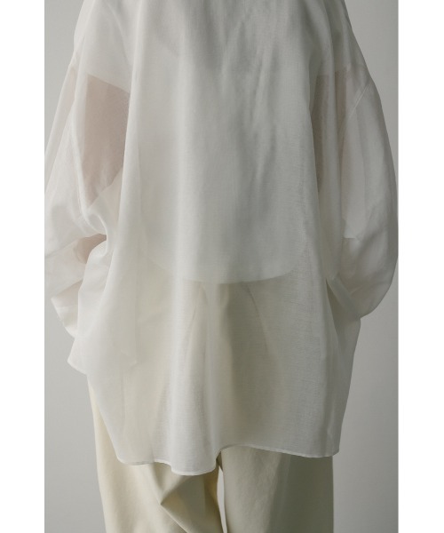 STYLEMIXER（スタイルミキサー）の「ルーズポケットシアーシャツ　春服/夏服（シャツ/ブラウス・レディース・アイボリー/ブラウン/ブルー/オレンジ・FREE）」の15枚目の写真