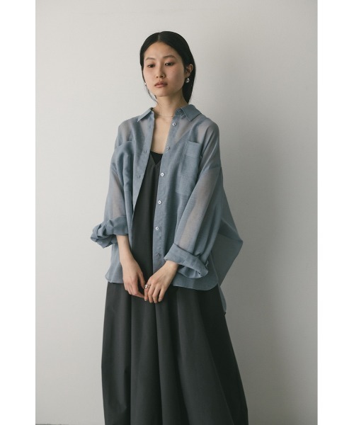 ブラウス シャツ ルーズポケットシアーシャツ　春服/夏服 レディース STYLEMIXER ブラウス シャツ ルーズポケットシアーシャツ 春服