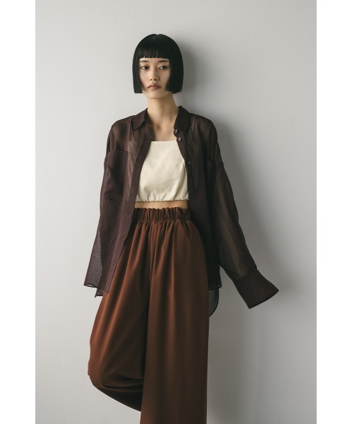 STYLEMIXER（スタイルミキサー）の「ルーズポケットシアーシャツ　春服/夏服（シャツ/ブラウス・レディース・アイボリー/ブラウン/ブルー/オレンジ・FREE）」の20枚目の写真