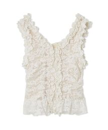 SNIDEL | カットレースフリルプルオーバー(Tシャツ/カットソー)