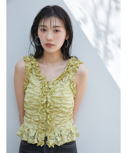SNIDEL フリルスリーブカットプルオーバー SNIDEL（スナイデル）の「フリルスリーブカットプルオーバー（T