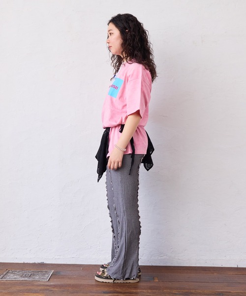 BOKU HA TANOSII（ボク　ハ　タノシイ）の「【BOKU HA TANOSII】別注ピグメントTee/おとな（Tシャツ/カットソー・レディース・ブラック/ホワイト/ピンク・170cm）」の14枚目の写真