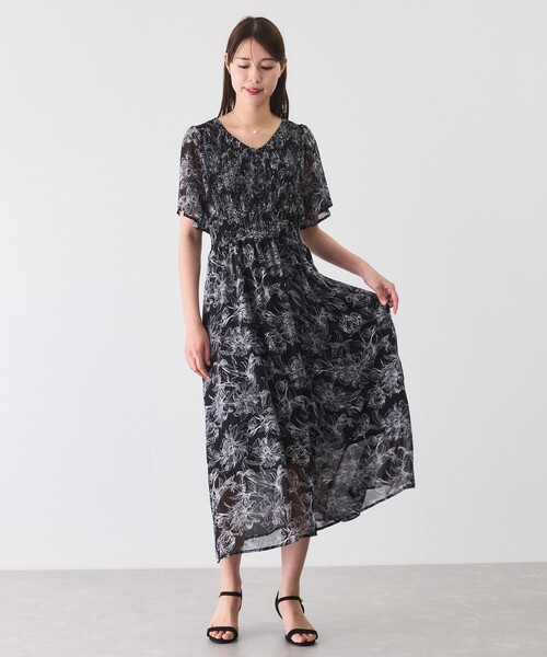 Jayro（ジャイロ）の「ミニプリーツフロントシフォンワンピース（ワンピース・レディース・ホワイト系その他/ブラック系その他/ピンク・M）」の4枚目の写真