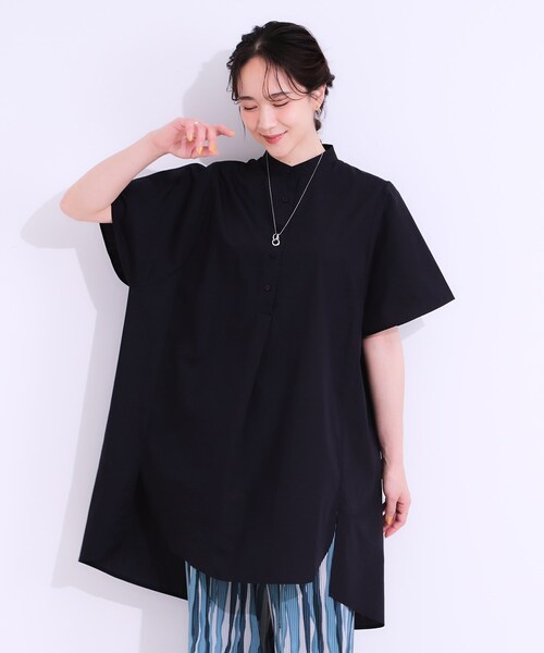 洗える】体型きれい見え チュニックワンピース（チュニック