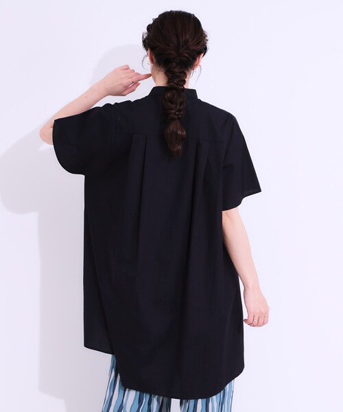 SHOO・LA・RUE（シューラルー）の「【洗える】体型きれい見え チュニックワンピース（チュニック・レディース・ブルーグリーン/ネイビー/ライトパープル/ライトベージュ・00）」の20枚目の写真