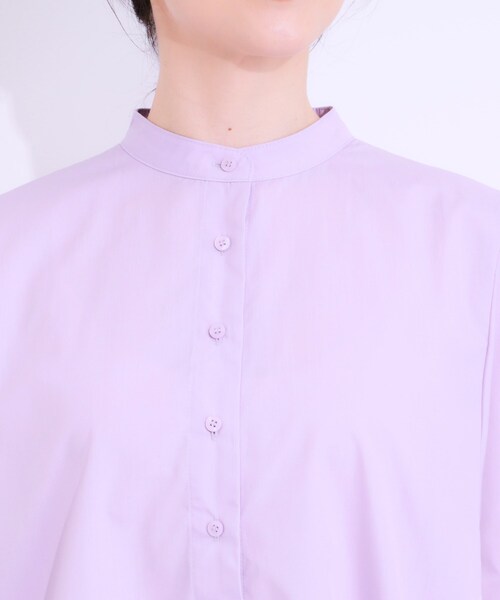 SHOO・LA・RUE（シューラルー）の「【洗える】体型きれい見え チュニックワンピース（チュニック・レディース・ブルーグリーン/ネイビー/ライトパープル/ライトベージュ・00）」の16枚目の写真