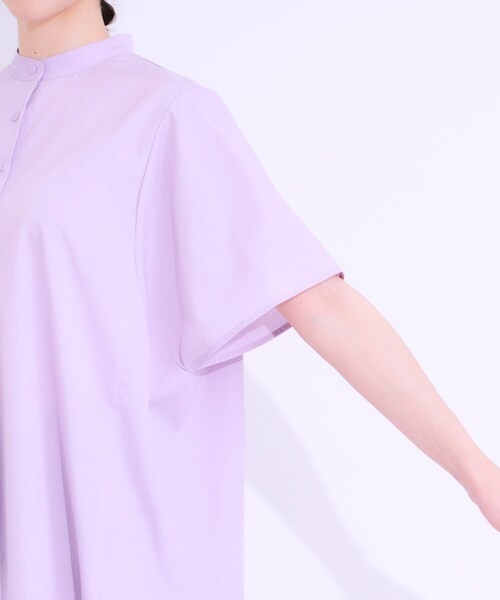 SHOO・LA・RUE（シューラルー）の「【洗える】体型きれい見え チュニックワンピース（チュニック・レディース・ブルーグリーン/ネイビー/ライトパープル/ライトベージュ・00）」の17枚目の写真