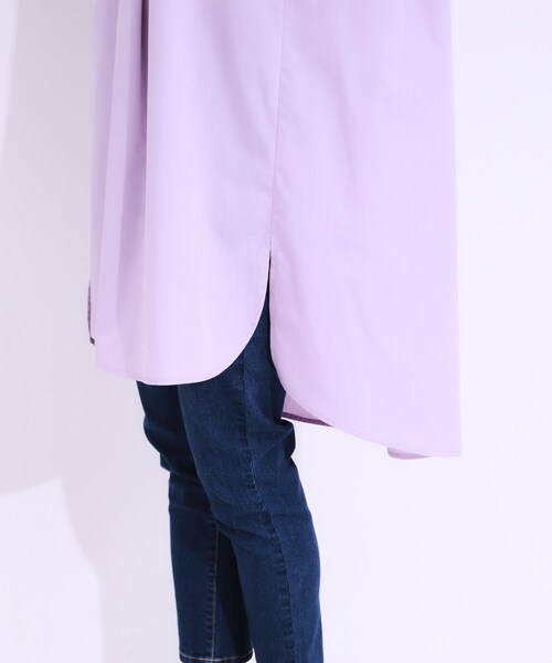 SHOO・LA・RUE（シューラルー）の「【洗える】体型きれい見え チュニックワンピース（チュニック・レディース・ブルーグリーン/ネイビー/ライトパープル/ライトベージュ・00）」の18枚目の写真