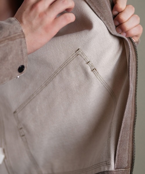 ムラサキスポーツ(ムラサキスポーツ)の「【ムラサキスポーツ限定】DEAR LAUREL/ディアローレル DUCK WORK JACKET ジャケット D25F-0106(その他アウター・メンズ・ブラウン/グレー・M/XL/L)」の9枚目の写真