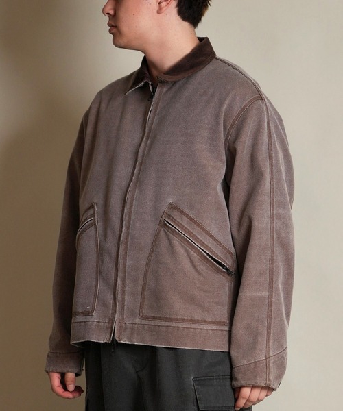 ムラサキスポーツ(ムラサキスポーツ)の「【ムラサキスポーツ限定】DEAR LAUREL/ディアローレル DUCK WORK JACKET ジャケット D25F-0106(その他アウター・メンズ・ブラウン/グレー・M/XL/L)」の15枚目の写真