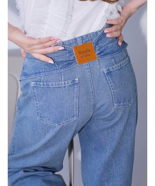 dazzlin（ダズリン）の「リボンネームデニムパンツ（デニムパンツ・レディース・ブルー/インディゴブルー・SMALL/MEDIUM）」の3枚目の写真