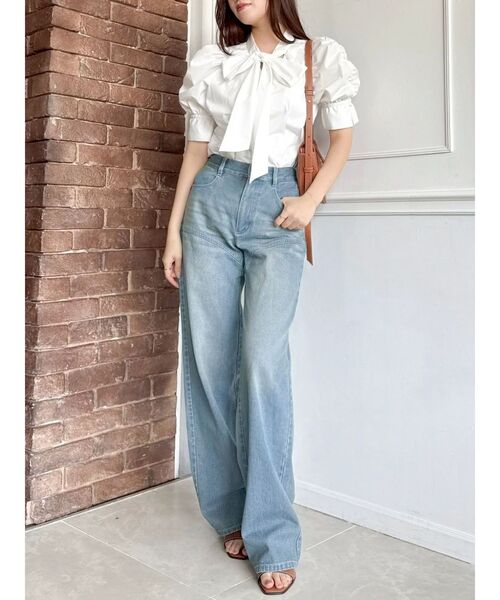 リボンネームデニムパンツ（デニムパンツ）｜dazzlin（ダズリン）の