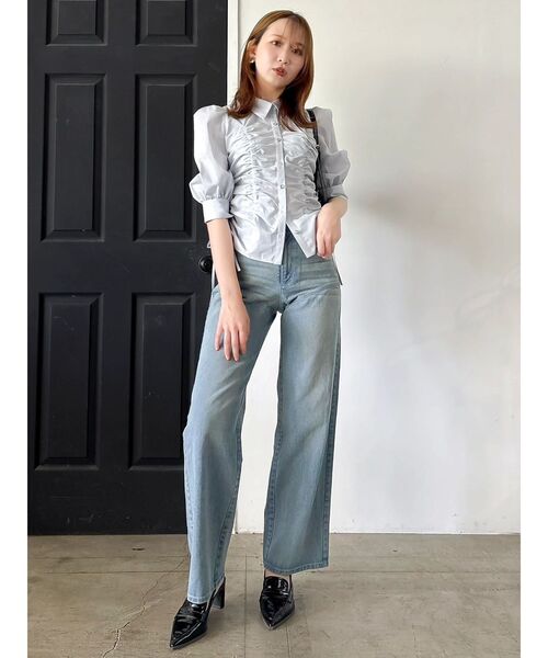 dazzlin（ダズリン）の「リボンネームデニムパンツ（デニムパンツ・レディース・ブルー/インディゴブルー・SMALL/MEDIUM）」の22枚目の写真