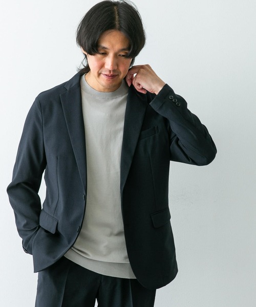 IENA maisonリネンシルクイージージャケット リネンテイストイージージャケット / Col：NERO ブラック BOB JAPAN