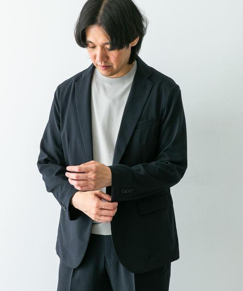 URBAN RESEARCH DOORS(アーバンリサーチドアーズ)の「『イージーケア』LIFE STYLE TAILOR メランジトロストレッチジャケット(スーツジャケット・メンズ・グレー/カーキ/ネイビー・MEDIUM/LARGE/SMALL)」の4枚目の写真