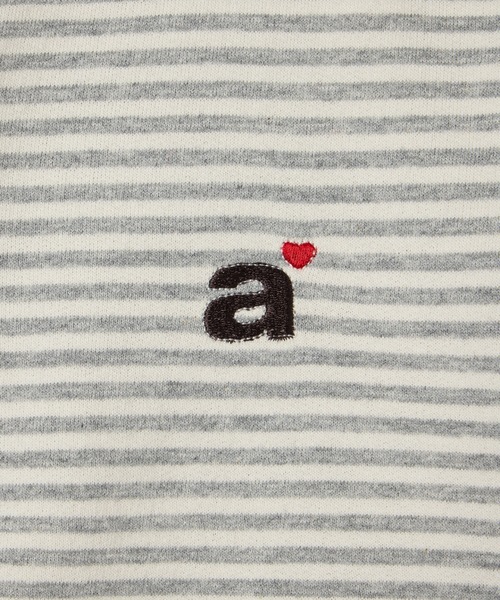 【aeae】★ストライプSMALL LETTERフードジップアップ★ STRIPE SMALL LETTER HOOD ZIP UP（パーカー）｜aeae
