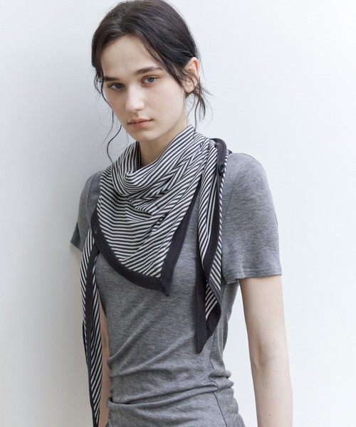 tシャツ 「tageechita」ステッチ入り アシンメトリーヘム Tシャツ・サマーウール レディース tageechita tシャツ 「tageechita」ステッチ入り アシンメトリー