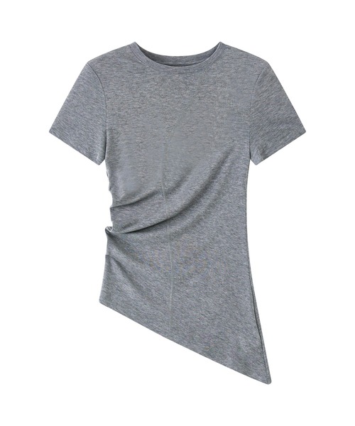 tageechita】ステッチ入り アシンメトリーヘム Tシャツ・サマー