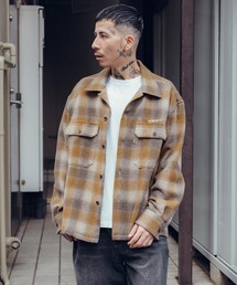 Wool ombre check shirt
