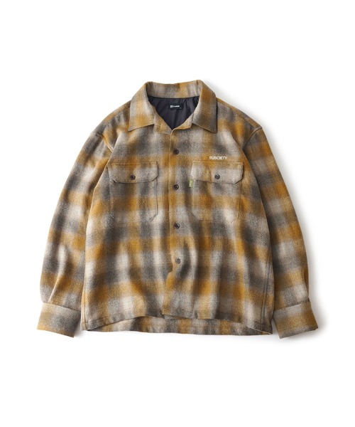 Subciety(サブサエティ)の「Wool ombre check shirt(シャツ/ブラウス・メンズ・マスタード/ブラウン/ブルー・X-LARGE/LARGE/MEDIUM/SMALL)」の15枚目の写真