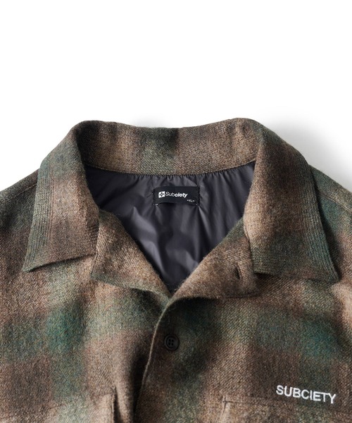 Subciety(サブサエティ)の「Wool ombre check shirt(シャツ/ブラウス・メンズ・マスタード/ブラウン/ブルー・X-LARGE/LARGE/MEDIUM/SMALL)」の7枚目の写真