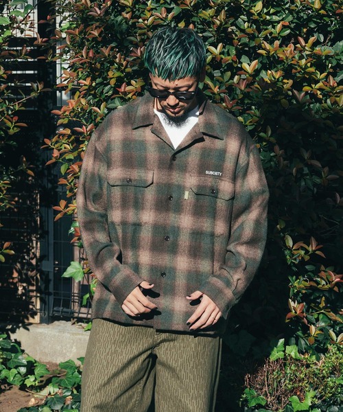 Wool ombre check shirt（シャツ/ブラウス）｜Subciety（サブサエティ