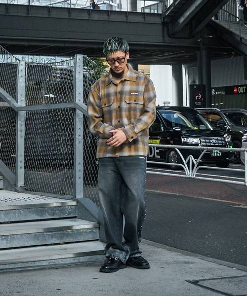 Wool ombre check shirt（シャツ/ブラウス）｜Subciety（サブサエティ