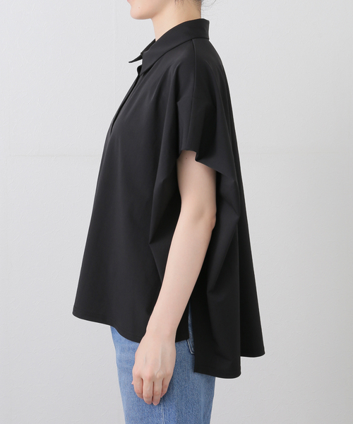 La TOTALITE（ラトータリテ）の「【洗える】ストレッチシャツ（シャツ/ブラウス・レディース・ブラック/ホワイト/ベージュ/サックスブルー・FREE）」の14枚目の写真