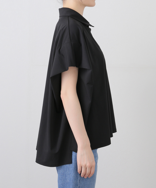 La TOTALITE（ラトータリテ）の「【洗える】ストレッチシャツ（シャツ/ブラウス・レディース・ブラック/ホワイト/ベージュ/サックスブルー・FREE）」の12枚目の写真